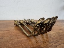 Lot 4 Anciens Crochets Embrasse Tringles À Visser En Laiton Vintage