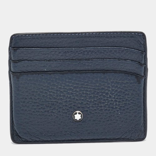 Porte cartes cuir bleu - porte-cartes, en