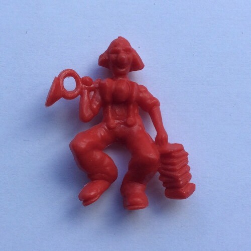 Figurine clown auguste rouge - clown,