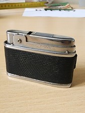 Briquet vintage Silver Match Compound Gaz – noir simili cuir, à restaurer