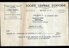 SAINT-FLORENT-sur-CHER (18) Sté d'OXYGENE ACETYLENE CARBURE "BAUDIN" 1950