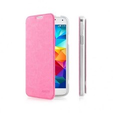 TUI FOLIO A RABAT SAMSUNG GALAXY S5 ROSE FUSHIA AUKEY ECO-CUIR (PU)