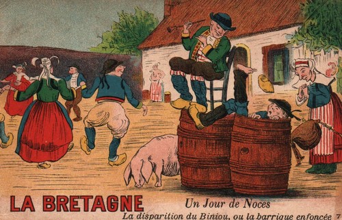 Cpa bretagne un jour - cpa,