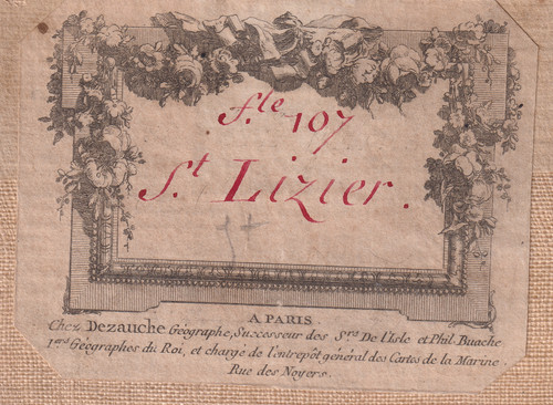 Carte géographique entoilée