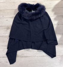 Manteau étole châles bleu