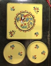 ÉMAUX CLOISONNÉS DE LONGWY - DESSOUS DE PLAT + 2 DESSOUS DE BOUTEILLES