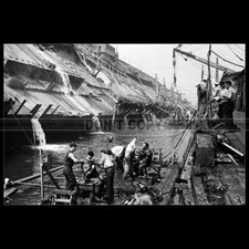 Photo B.004207 SS NORMANDIE USS LAFAYETTE PAQUEBOT OCEAN LINER CGT FRENCH LINE