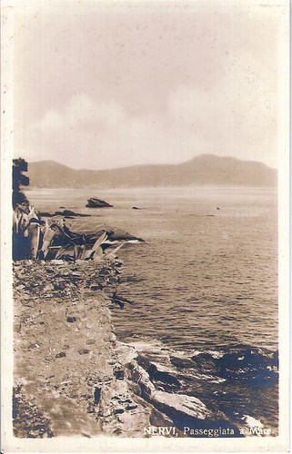 Carte postale italie nervi - postale, italie,