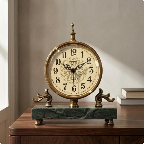 Horloge table base marbrée - de,