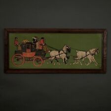 Gravure lithographie par Cecil Aldin diligence The Glasgow Coach A5537