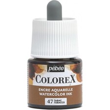 [417047] Pébéo Flacon 45ml Peinture Encre Aquarelle COLOREX Tabac