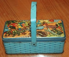 ancienne boite lithographié signé bozz