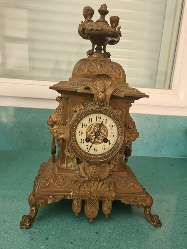 Ancienne pendule bronze - pendule, en
