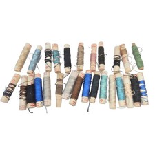 LOT 14 BOBINES CORDONNET DE SOIE GUTERMANN + 13 FONDS DE BOBINES