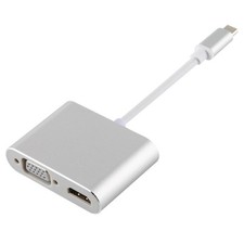 Adaptateur multifonction avec interface 4 en 1 USB / Type-C vers 4K HDMI + VGA