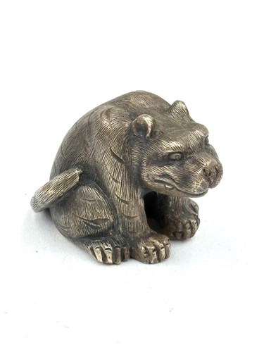 Petit okimono tigre bronze