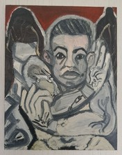 Huile Sur Toile Naïve Olivier