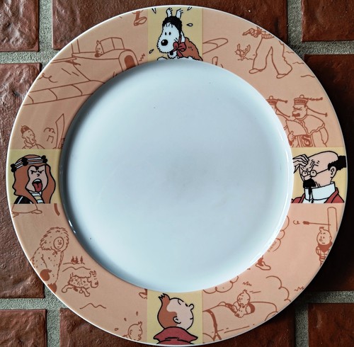 Hergé assiette tintin l - assiette, l'or