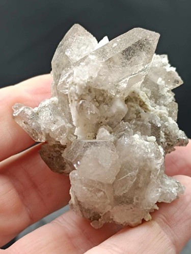 Top quartz fumé - quartz, biterminé