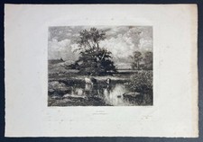 Jules Dupré "La mare" Gravure