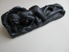 Sculpture femme nu sur bois