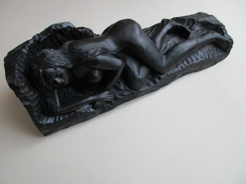 Sculpture femme sur bois - sculpture,