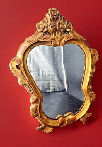 Joli miroir 51x37cm bois - miroir, en