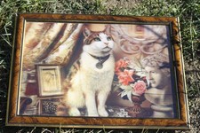 Tableau chat vintage - 3d,