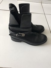 Bottines Diesel cuir noir
