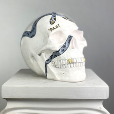 Sculpture crâne design serpent fait main, figurine statue street art urbain...