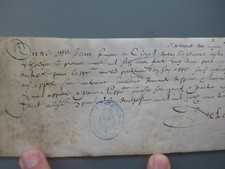 Parchemin, 1635, famille de