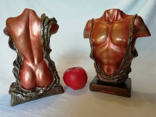 Paire sculpture platre - paire,