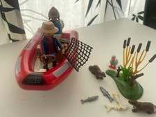 Playmobil  5559  Braconniers avec bateau pneumatique zodiac loutres oie aventure