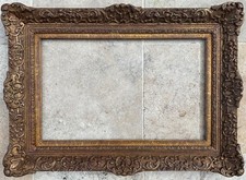 RARE CADRE XIXè SCULPTÉ BOIS STUC DIM 12M ORIGINAL FRENCH FRAME 61 x 38 cm