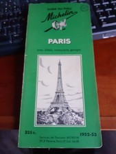 Guide Vert MICHELIN  de 1952-1953    Paris