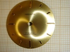 CADRAN DORÉ VINTAGE NEUF DE STOCK POUR MONTRE ARDATH DE 10 LIGNES 1/2