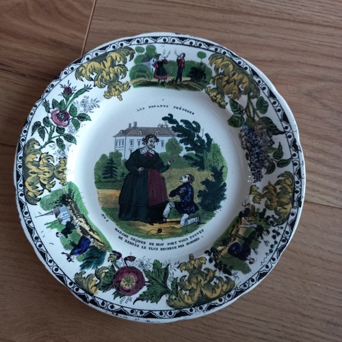 Assiette faience creil - assiette,