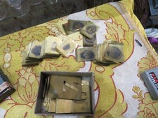 ancien lot de plaques pour pochoir alphabet militaire en cuivre  XIXe