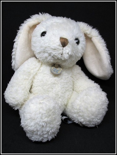 Doudou peluche lapin - lapin, blanc