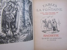 FABLES DE LA FONTAINE FIGURES DE SYLVAIN SAUVAGE EDITIONS HACHETTE 1934