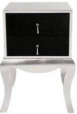 2 CHEVETS ARGENT/NOIR STYLE BAROQUE - marque KARE DESIGN