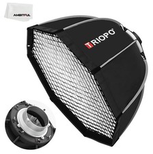 Triopo 55cm Photo Portabe Bowens Mount Octagon Umbrella Softbox Quick Install...