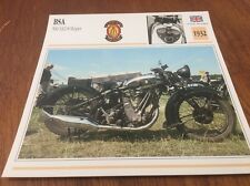 Carte moto BSA 500 S32-8 Sloper 1932 collection Atlas motorcycle UK