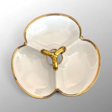 Plat Mendiant Trilobé Limoges – Haviland Le Tanneur – Or fin – avant 1938