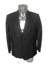 luxueuse veste style jeans coton/lin gris chiné DIOR taille 52 comme neuve