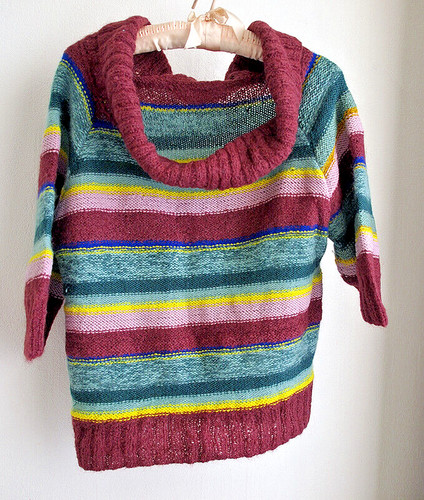 Pull jacquard rayures laine - pull,
