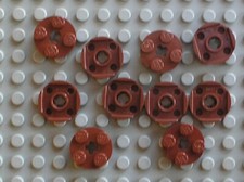 10 x LEGO RedBrown round plate 4032 / Set 9494 75950 75222 75157 10236 4738 7670