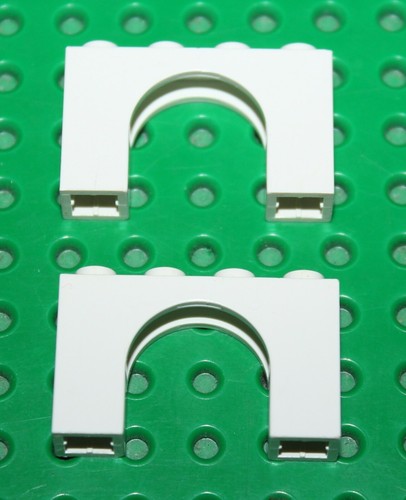 Lego white brick arch 1x4x2 - brick,