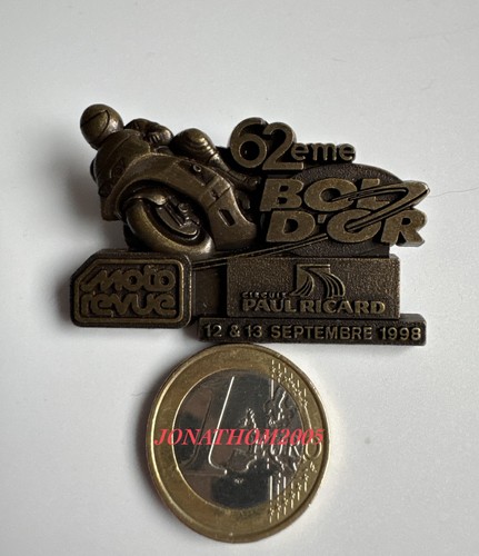 Broche medaille moto bol or - medaille,