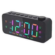 Radio Réveil Radio-Réveil Numérique Radio Reveil a Pile avec Variateur de Car...